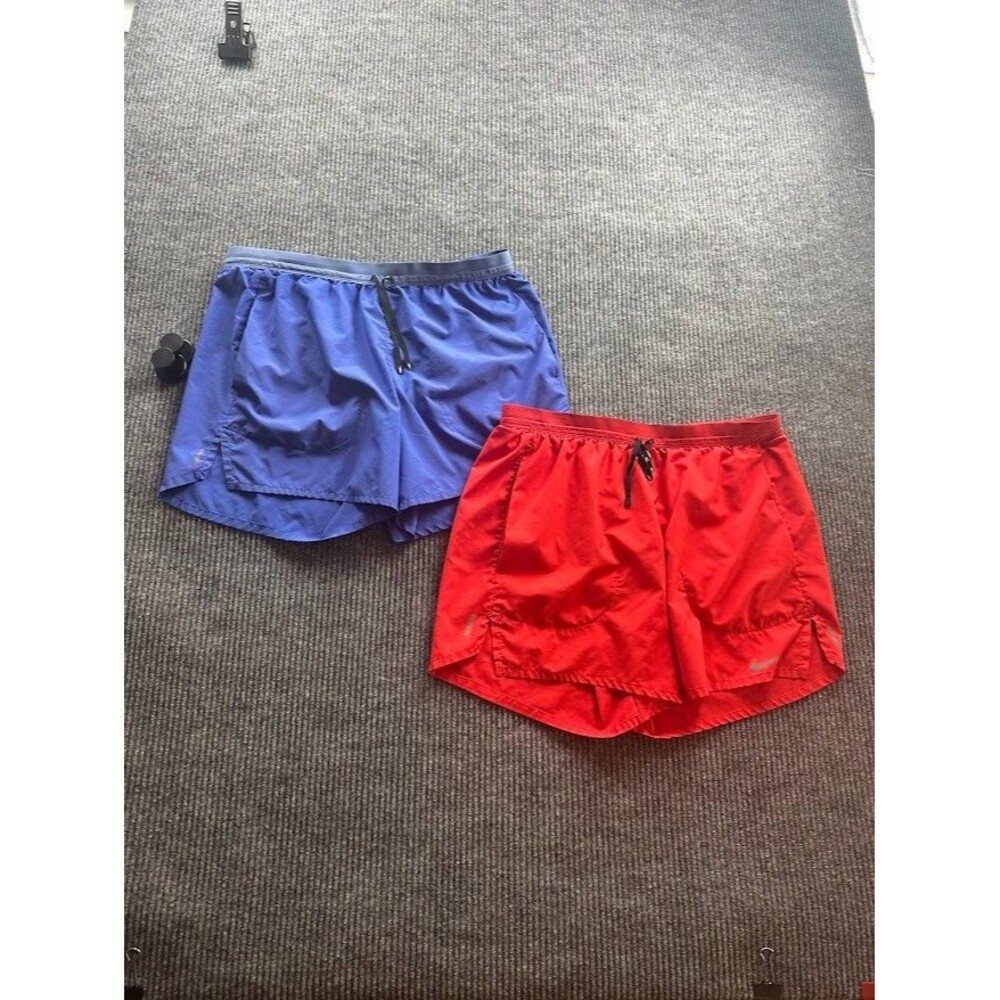 2 Nike men's shorts dri-fit size large (Blue and Orange)